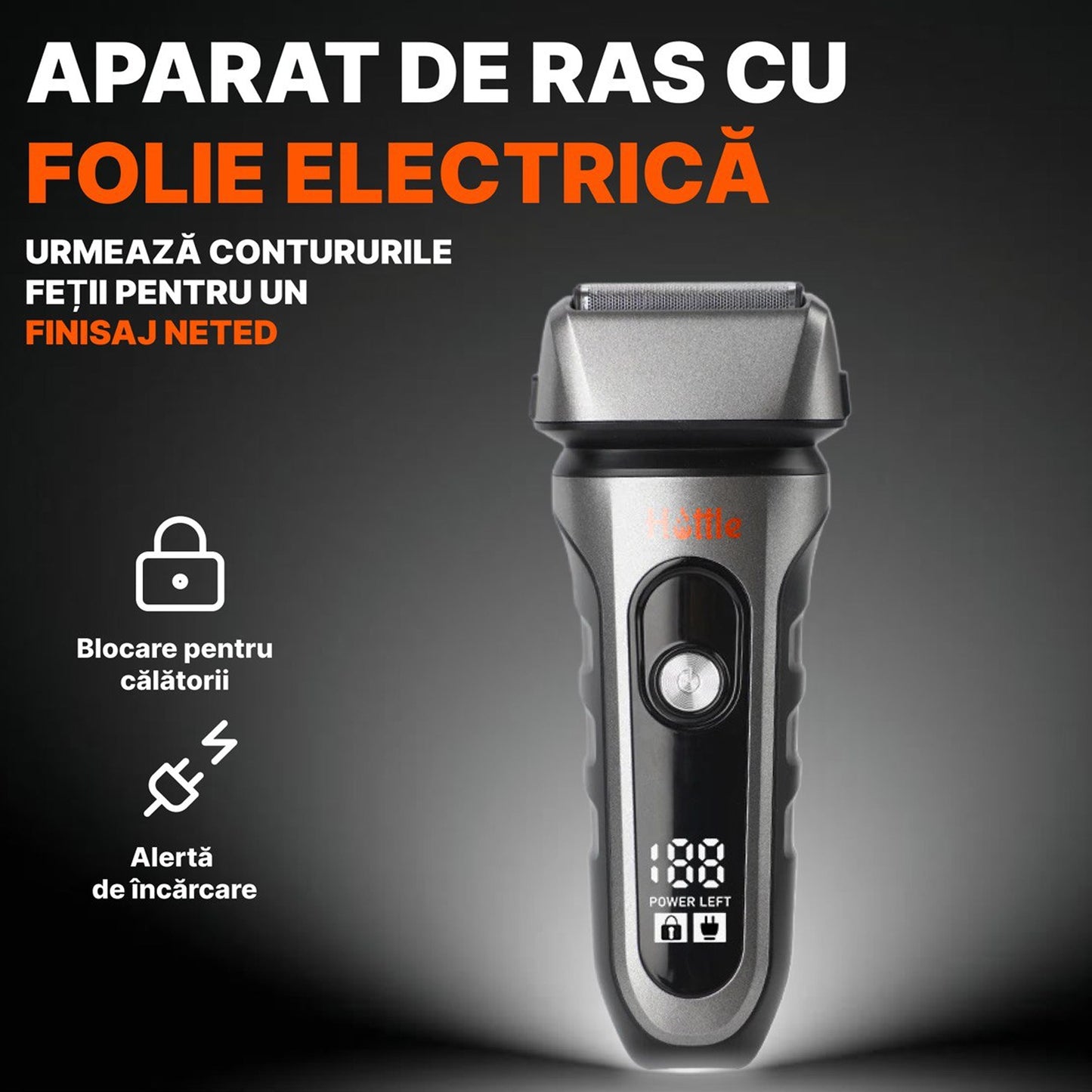 HOTTLE Shaver 9000 RPM — Argintiu