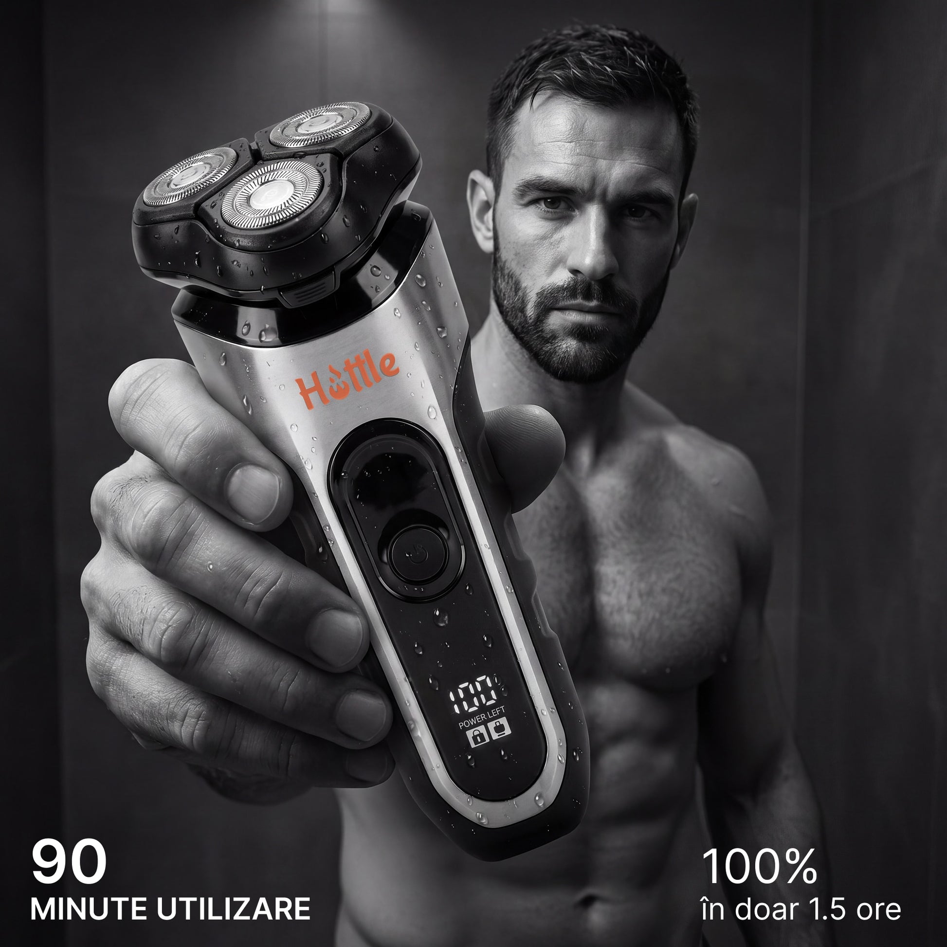 HOTTLE Shaver Capete 3D — Argintiu