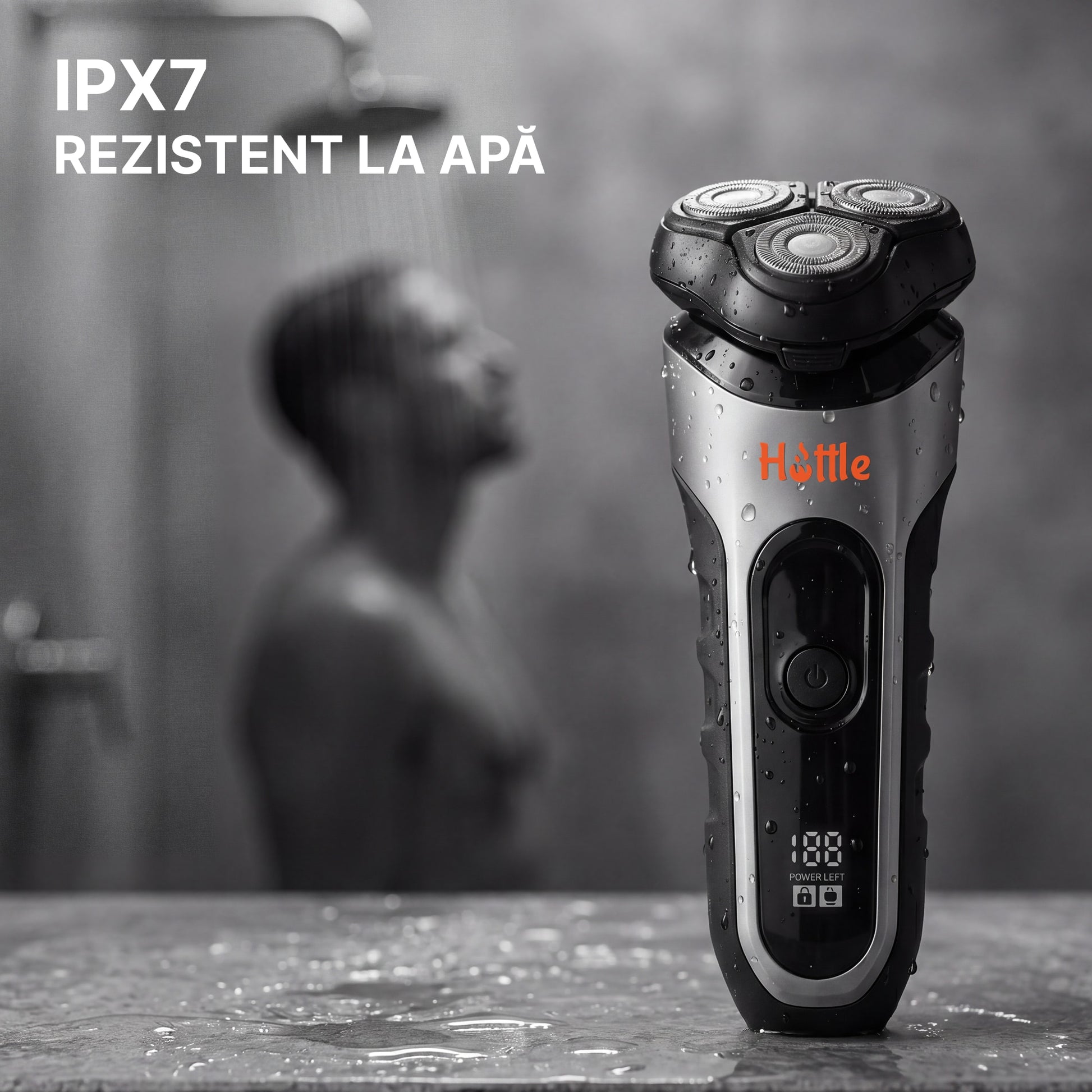 HOTTLE Shaver Capete 3D — Argintiu