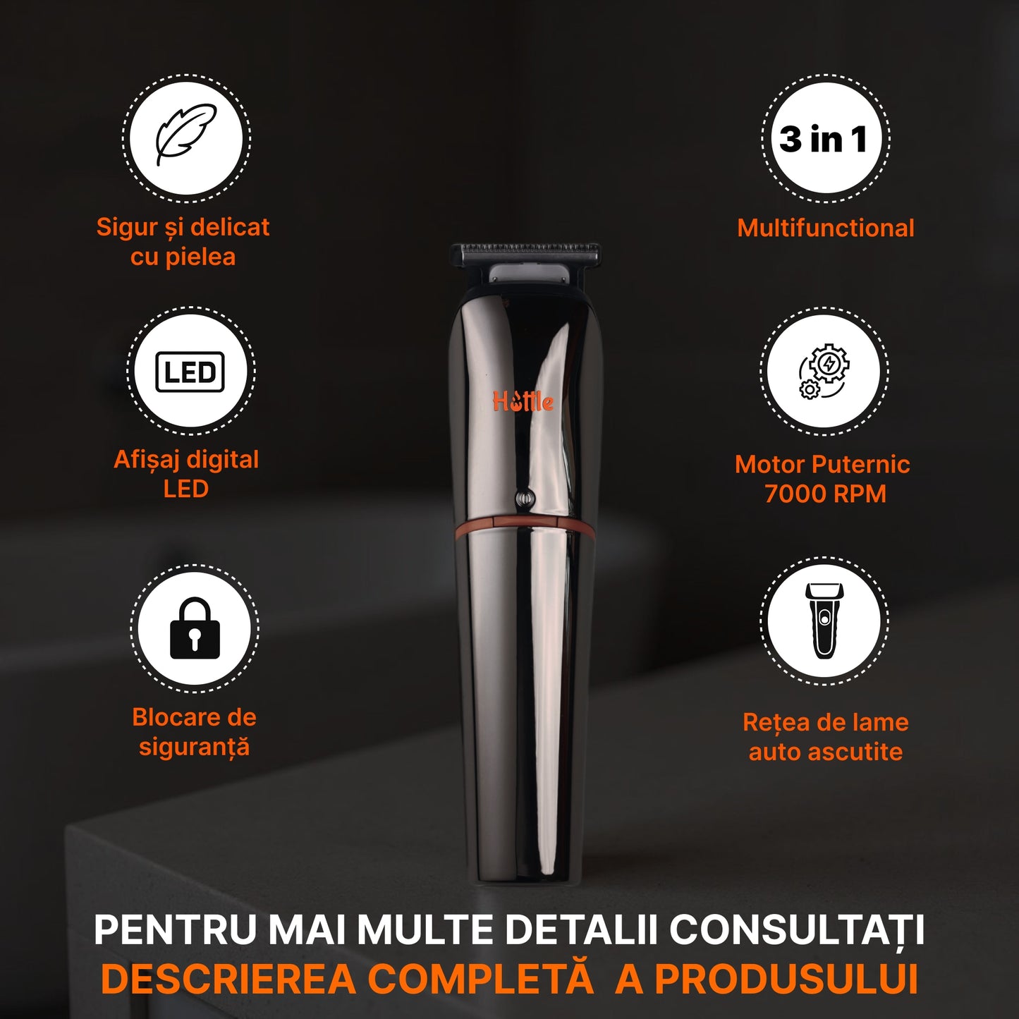 HOTTLE Trimmer V1 Profesional 3-în-1