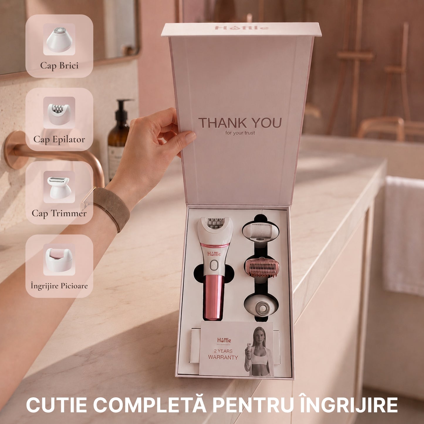 HOTTLE Epilator 4-în-1 Umed & Uscat