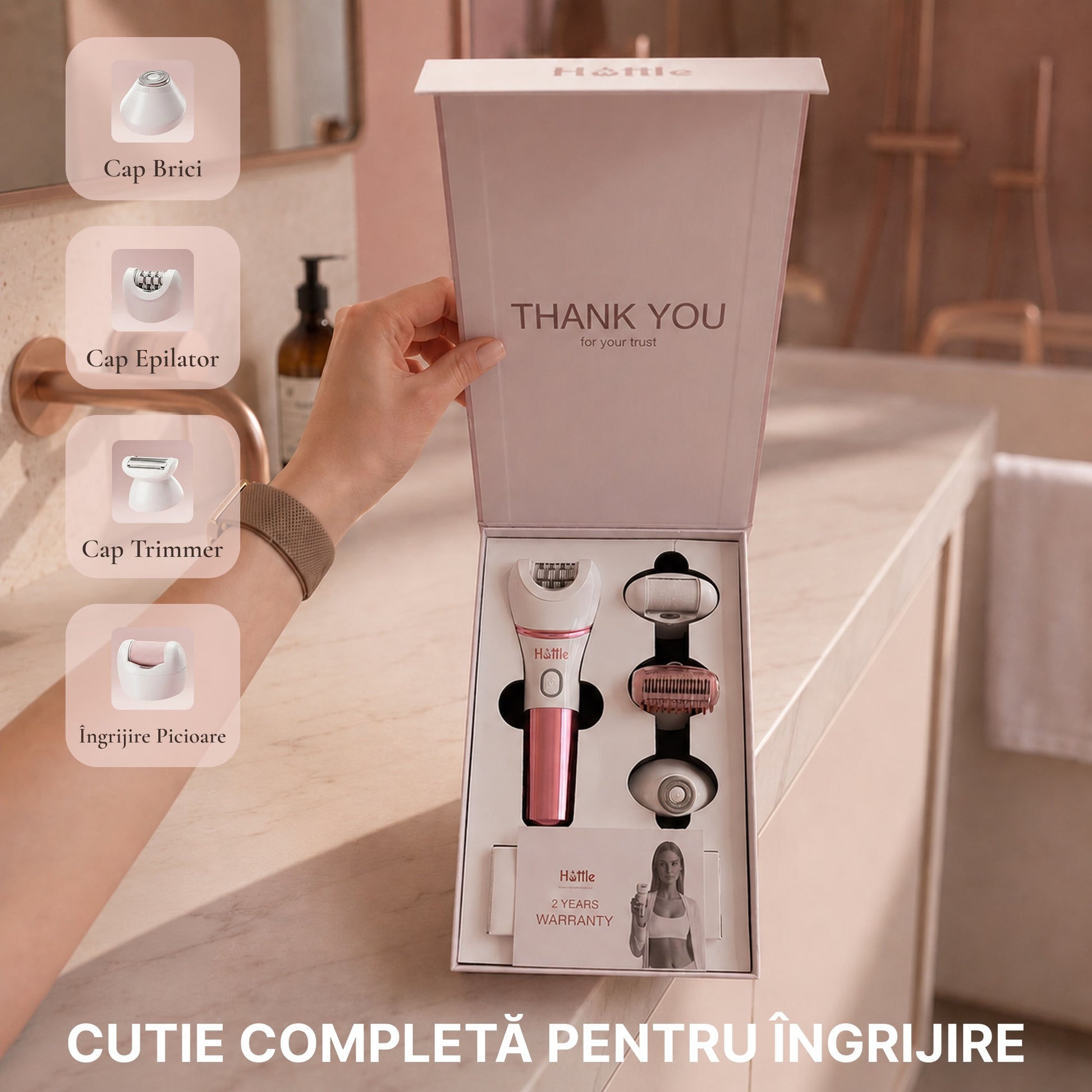 HOTTLE Epilator 4-în-1 Umed & Uscat